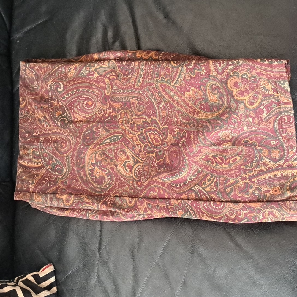 Nwt Plum Velour Paisley Pants - Picture 6 of 9